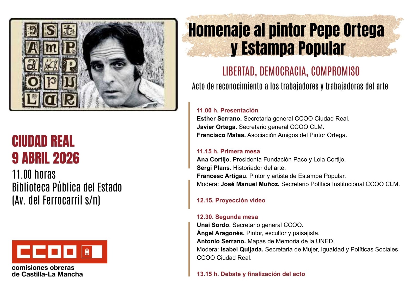 Homenaje a Pepe Ortega y Estampa Popular